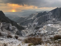 Tramonto invernale dalle cave